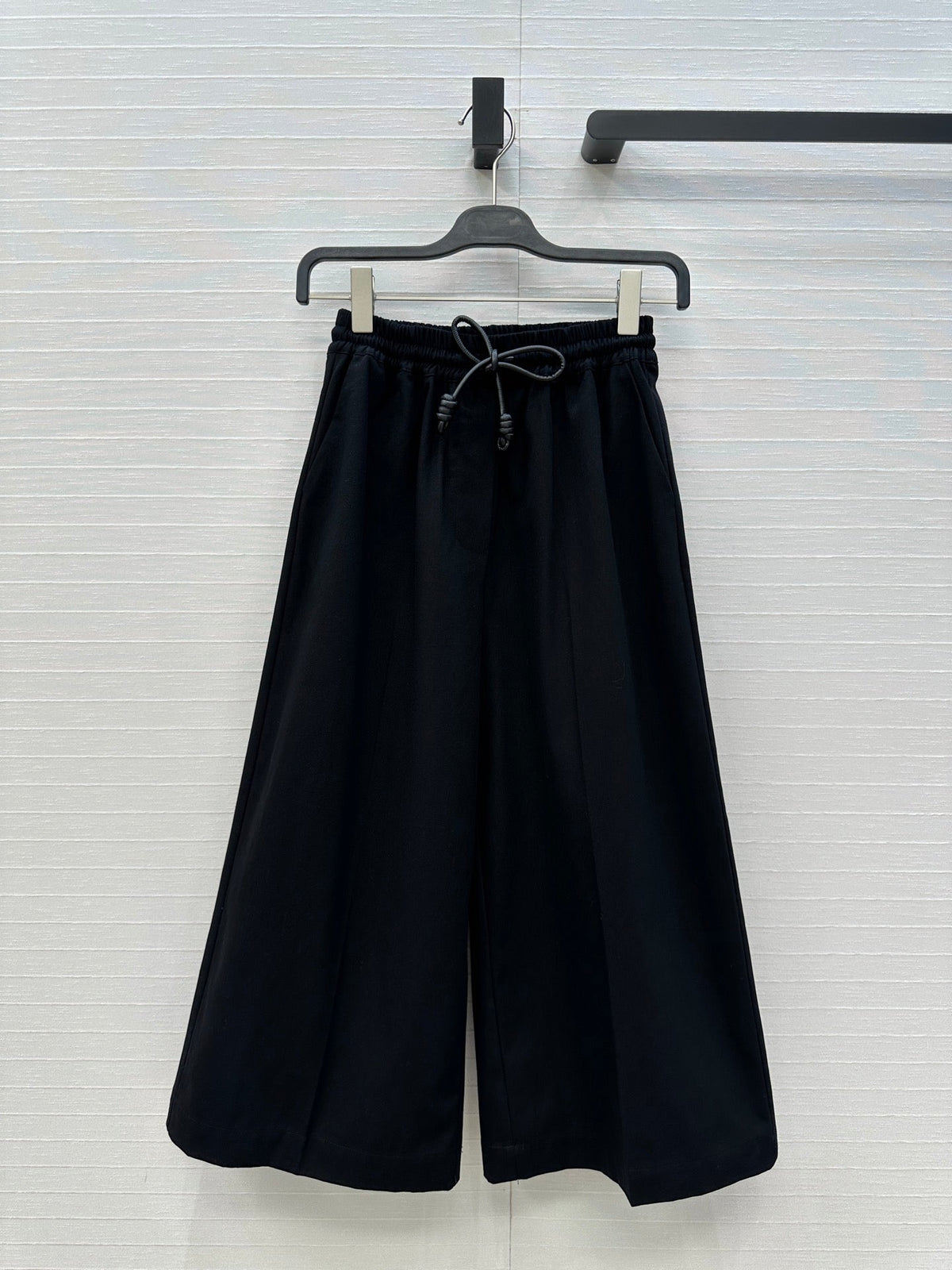 Loewe Wide-leg Straight-leg Pants Black Cotton