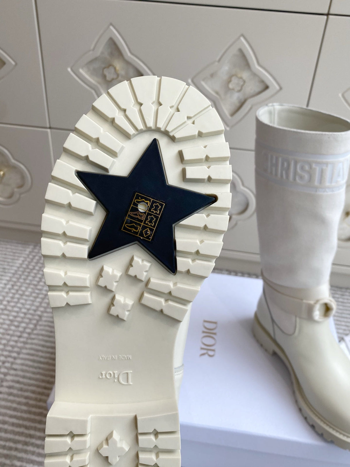 Dior 2025 Boot Off-white Suede Cowhide 501184