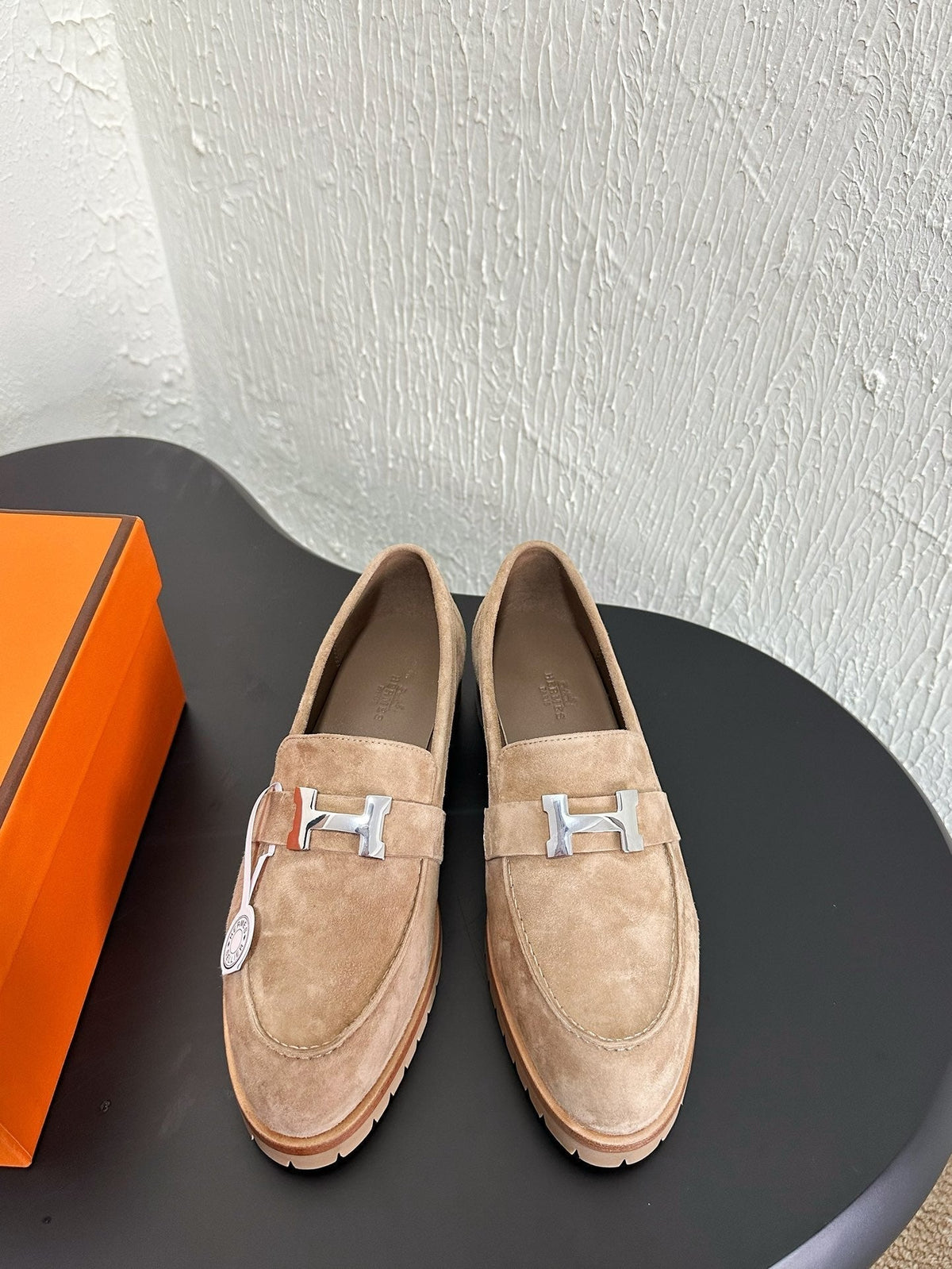 HM Faubourg Loafer 30mm Light Brown Suede 960938