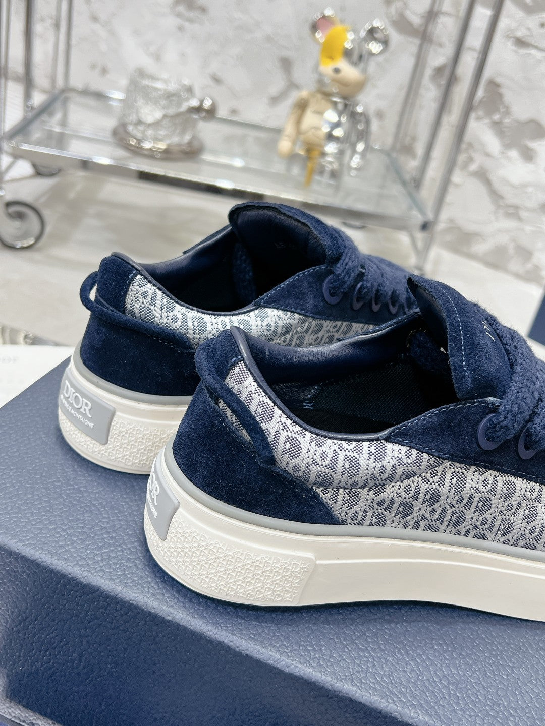CD B33 Sneaker 30mm In Navy Blue Suede 100658