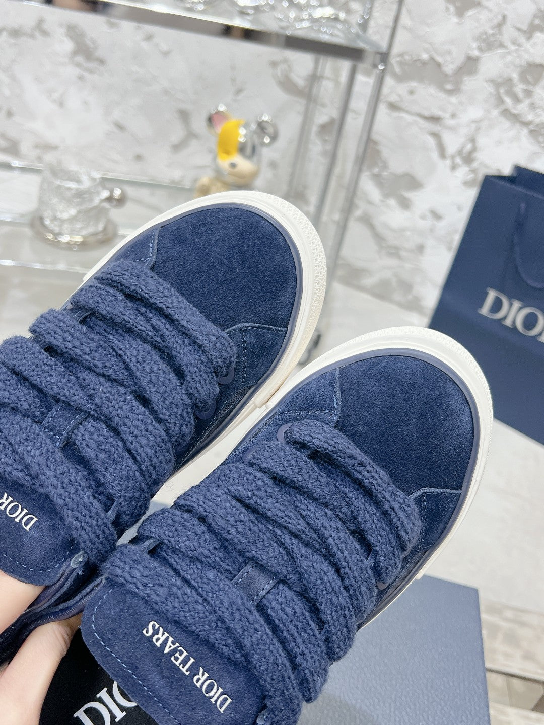 CD B33 Sneaker 30mm In Navy Blue Suede 100660
