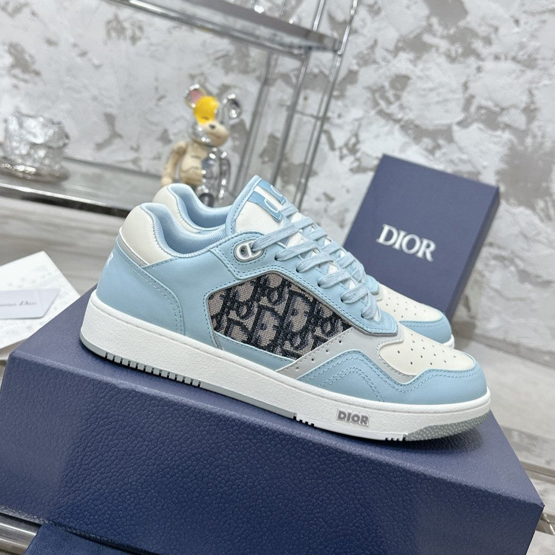 CD B27 Low-Top Sneaker 30mm In Could Blue Monogram Calfskin 100797