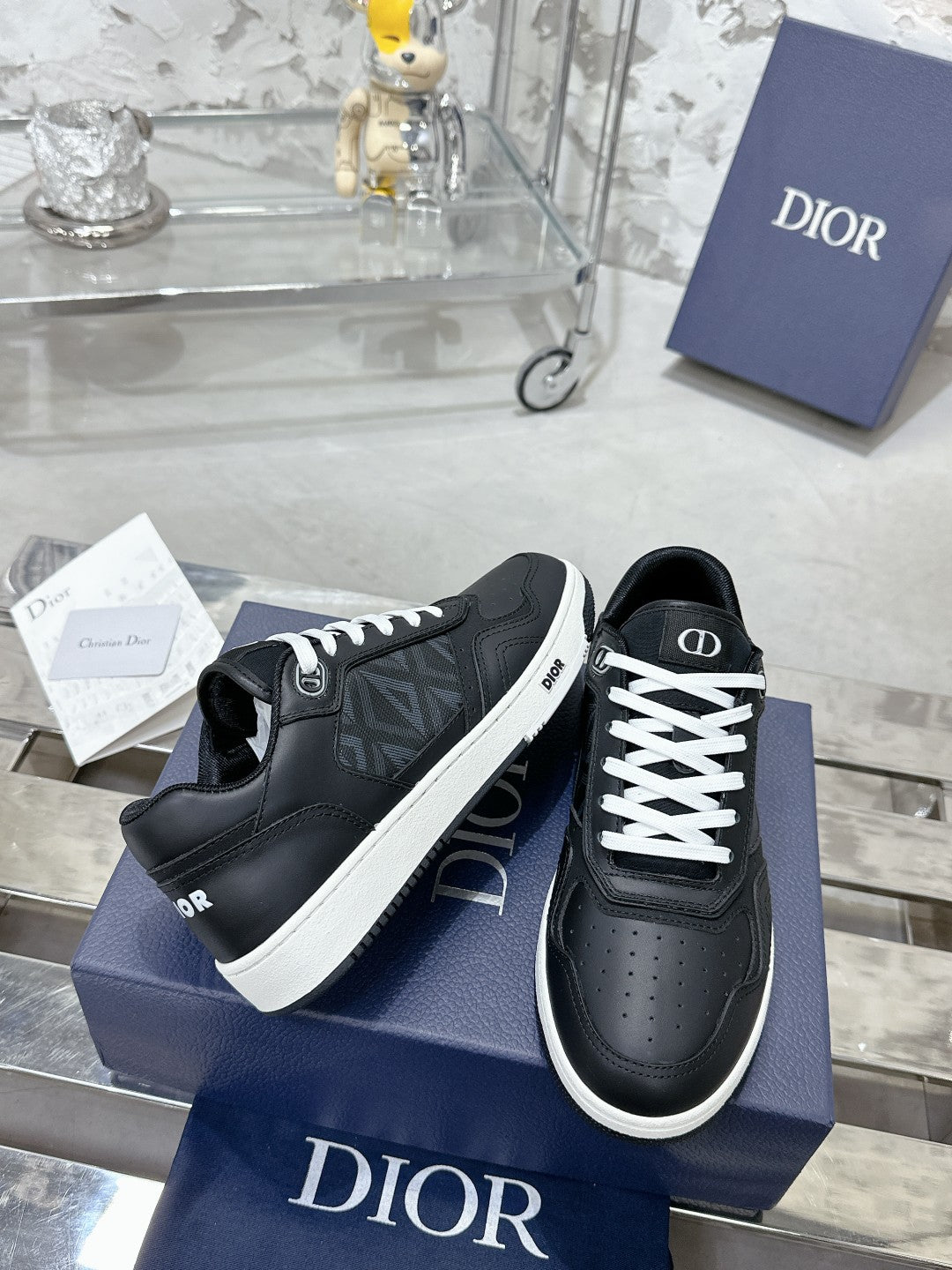 CD B27 Low-Top Sneaker 30mm In Black Calfskin 100817