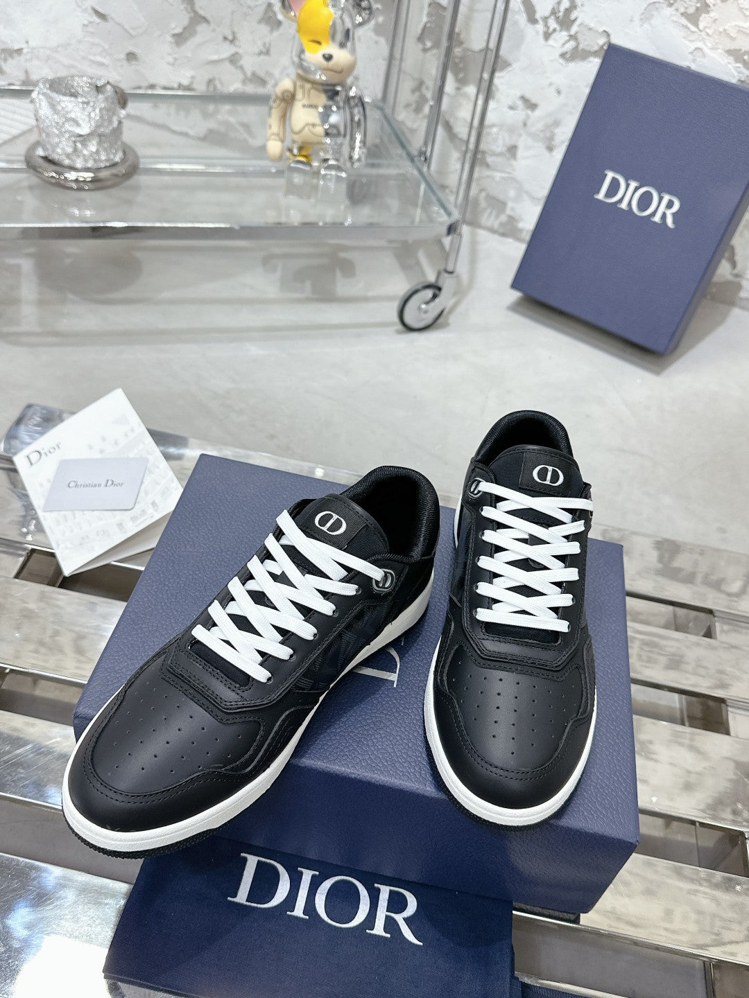 CD B27 Low-Top Sneaker 30mm In Black Calfskin 100817