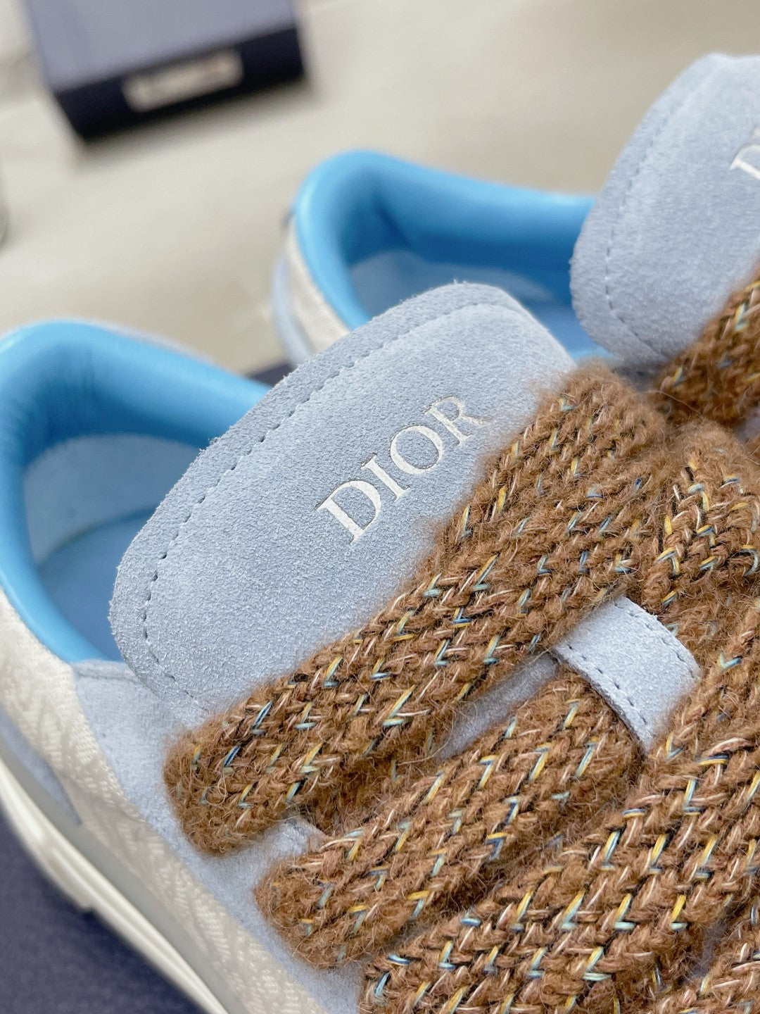 CD B33 Sneaker 30mm In Light Blue Mix Brown Suede 100677