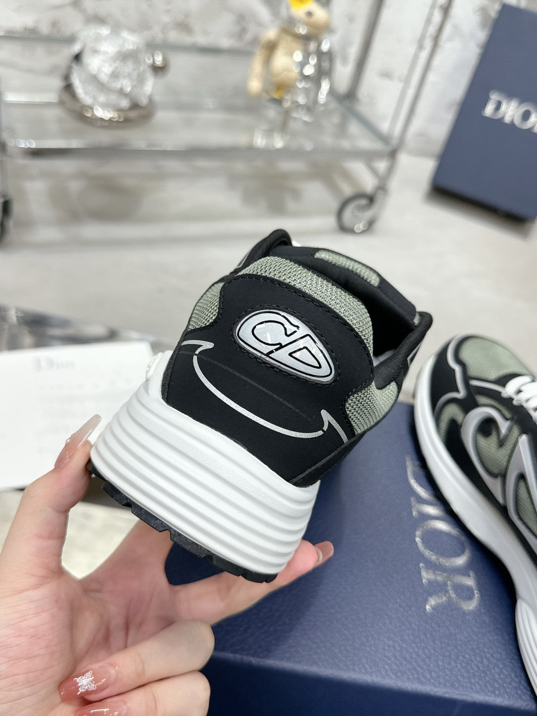 CD B30 Sneaker 35mm In Black Mesh Fabric 100646