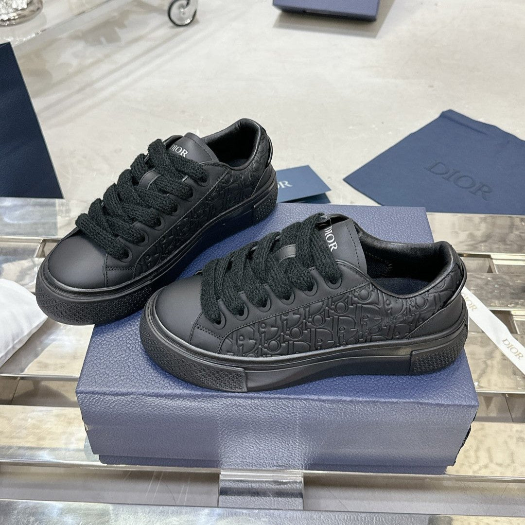 CD B33 Sneaker 30mm In Black Monogram Calfskin 100560