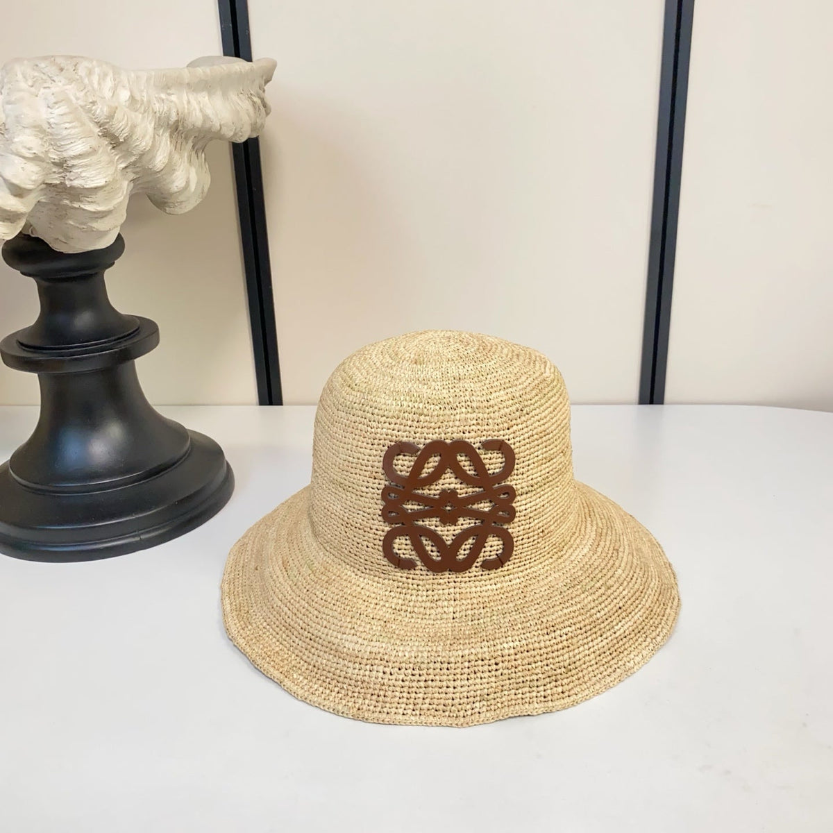Loewe Raffia Logo Bucket Hat 360778