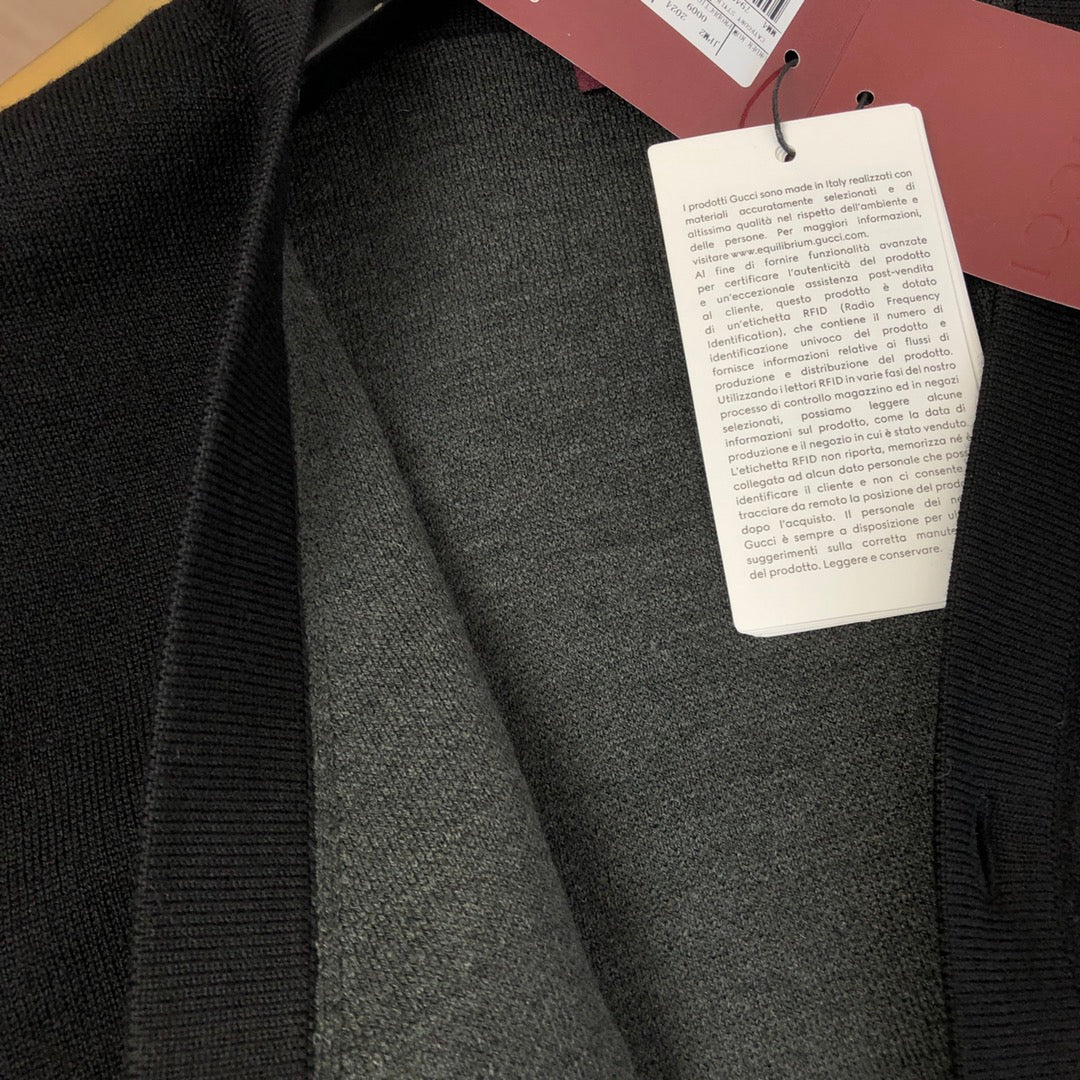 GG 25 Cardigan Black Cashmere 0018