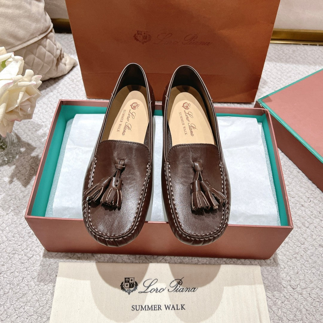 LP Dot sole walk mocassinown Syrup Brown Leather 215009