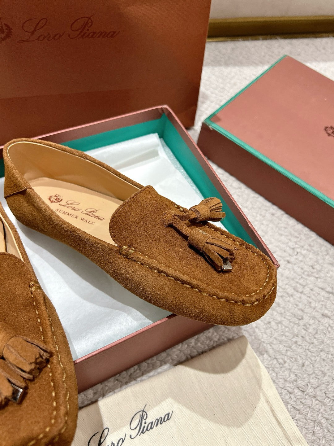 LP Dot sole walk mocassin Cocoa Suede 214999