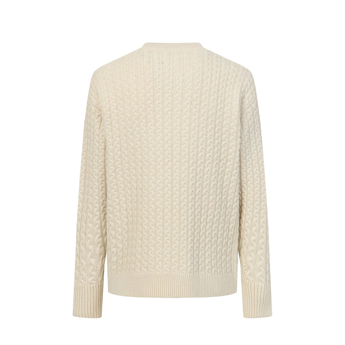 Loewe 2025 Anagram Cable-knit Sweater Cream Wool 315680