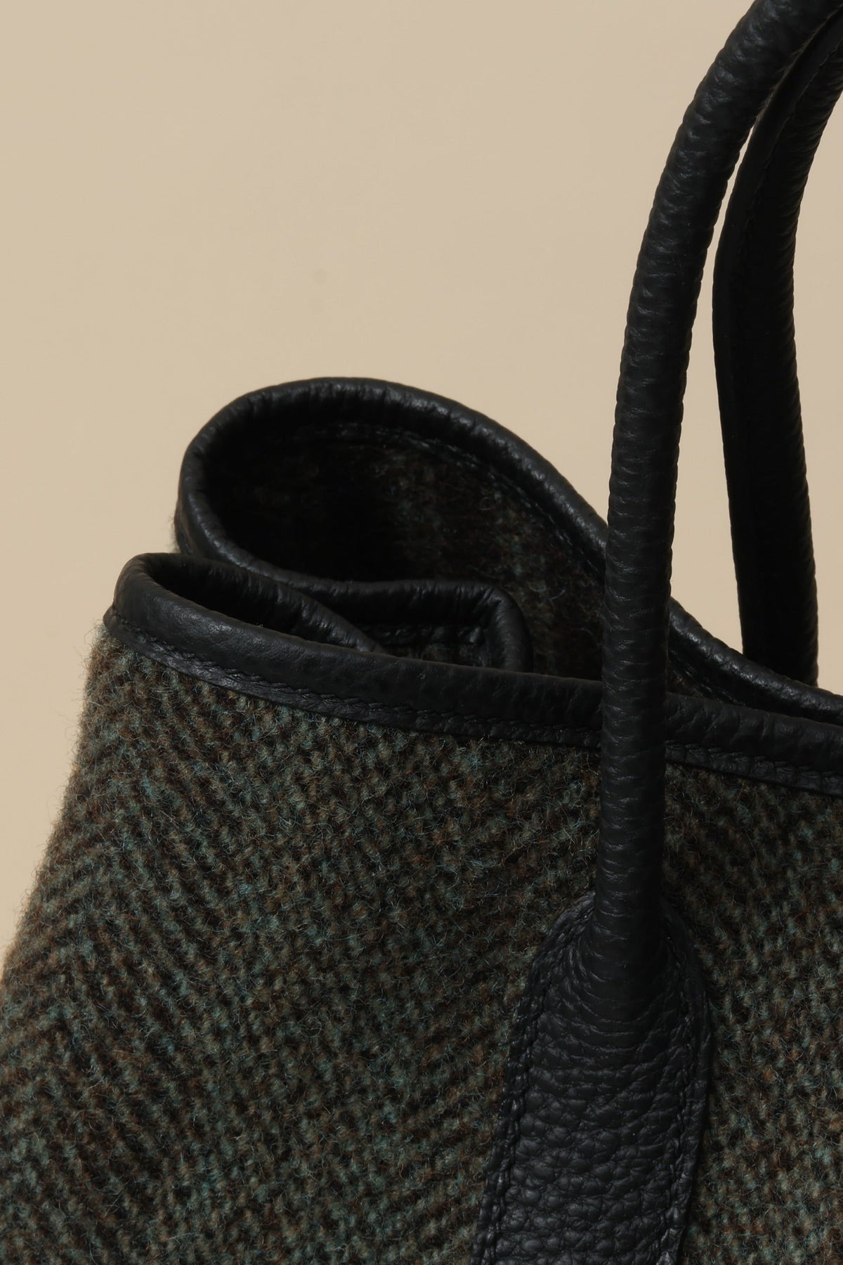 High-end Hermes 2026 Garden Party 30 Bag Almond Green Wool Leather