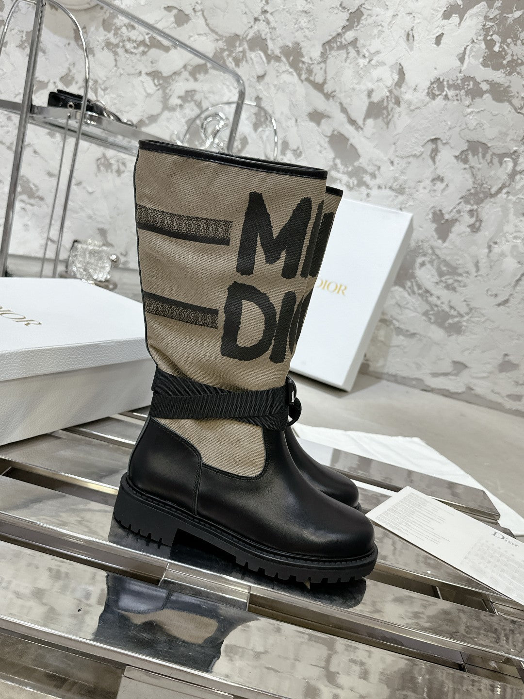 CD D-Major Boot In Light Brown Canvas 100574