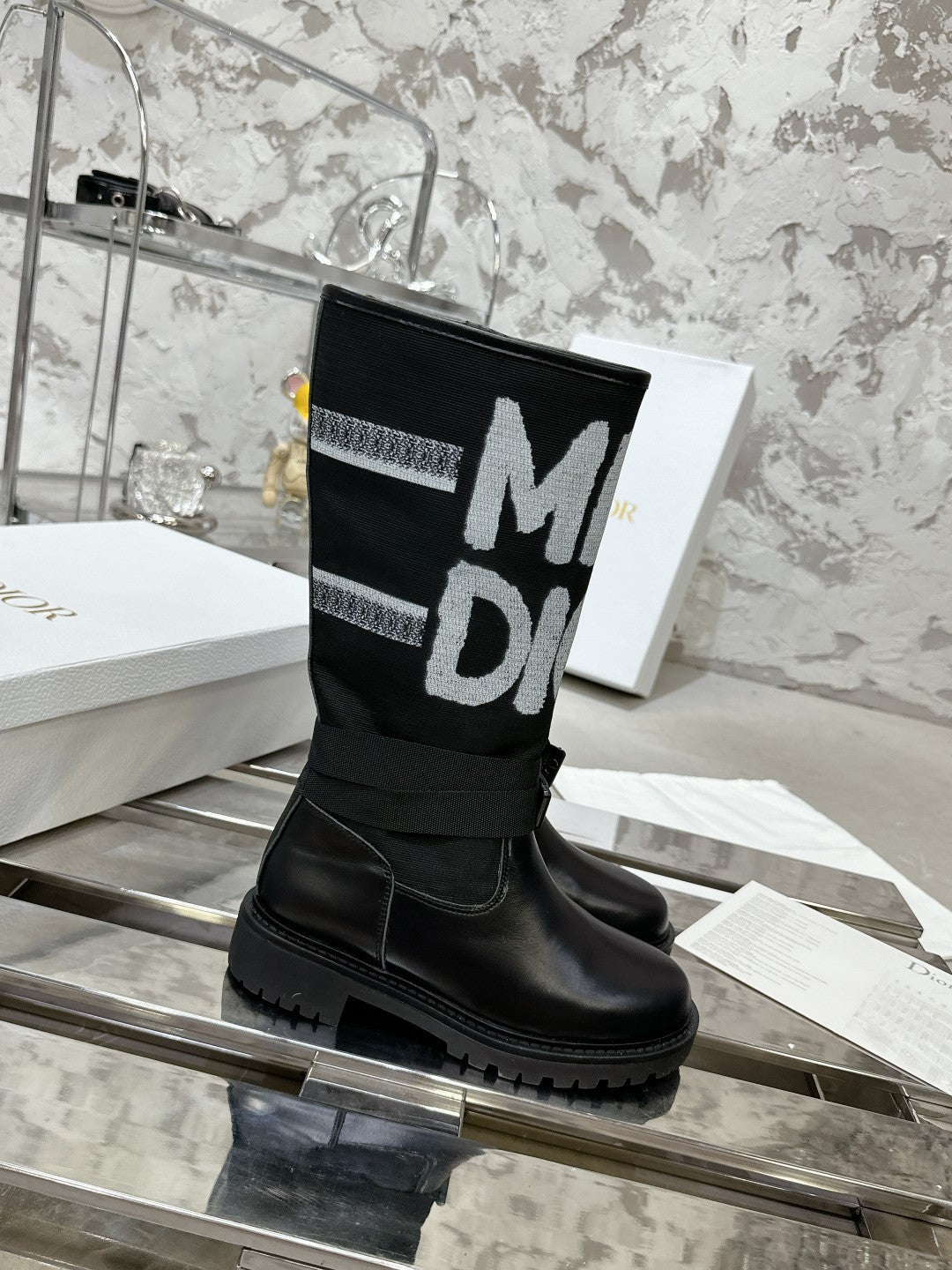CD D-Major Boot In Black Canvas  100576