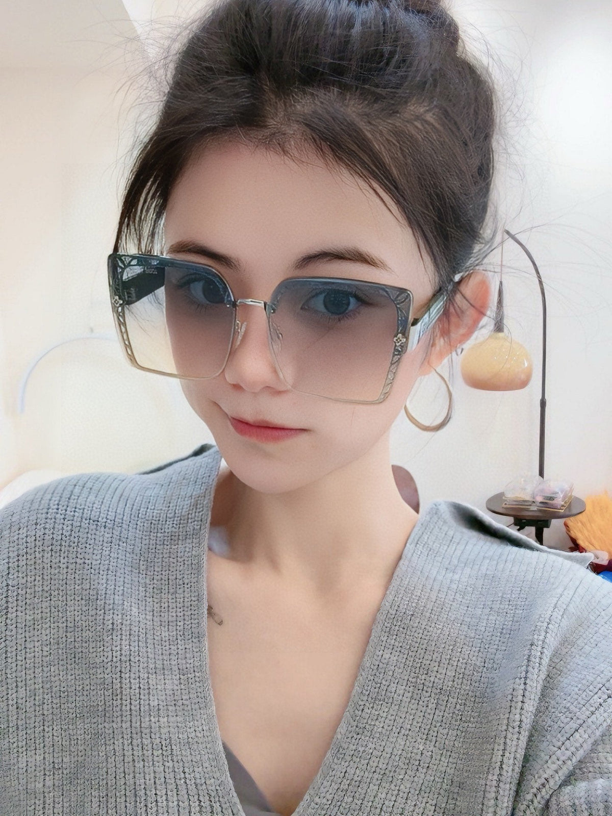 SQUARE SUNGLASSES L6191 IN ACETATE