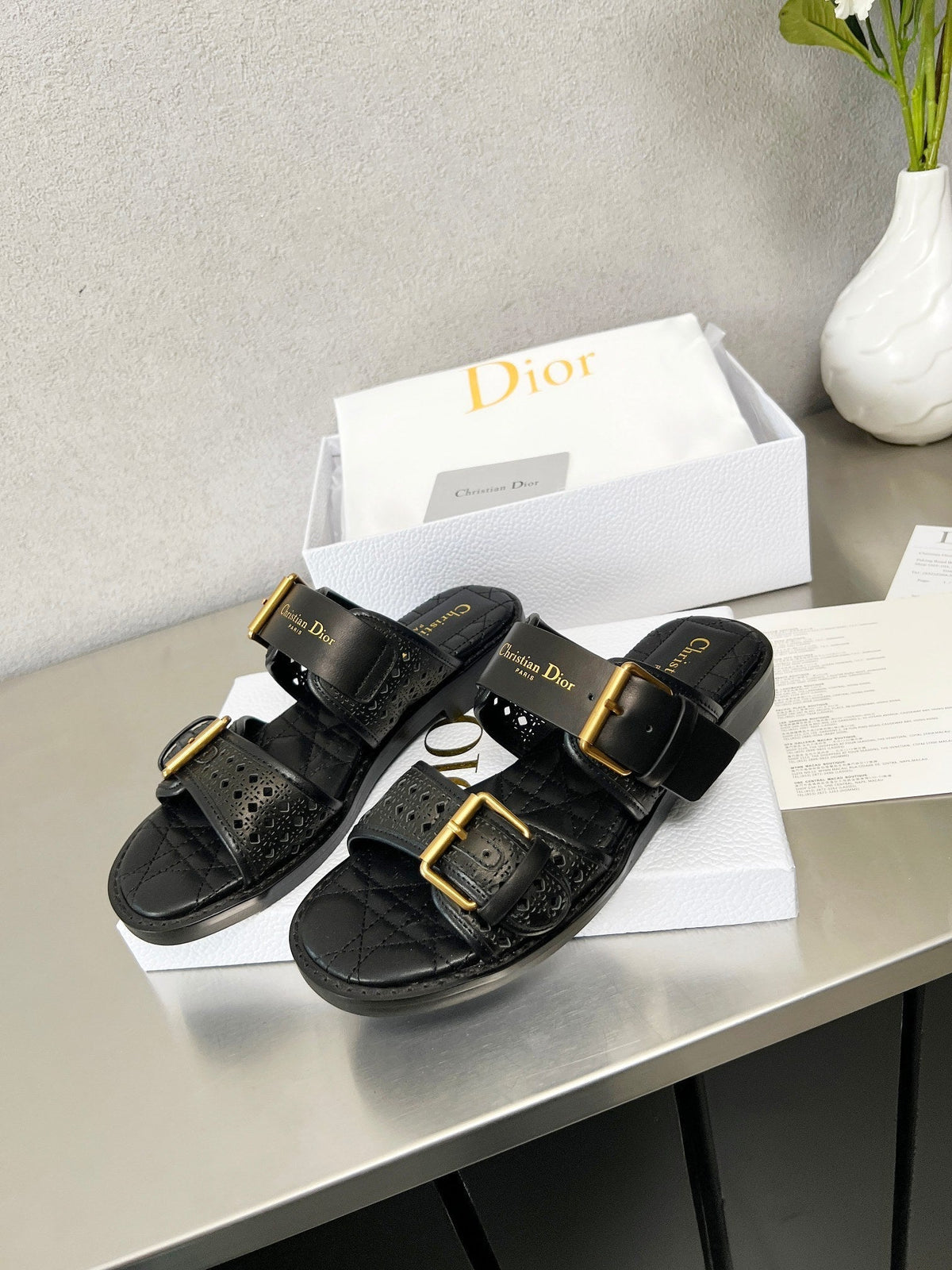 CD 25 Dad Sandal Mule Calfskin