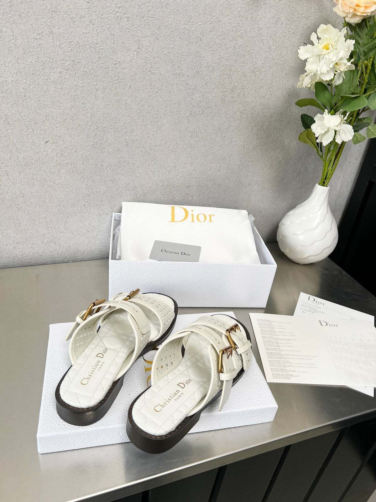 CD 25 Dad Sandal Mule Calfskin