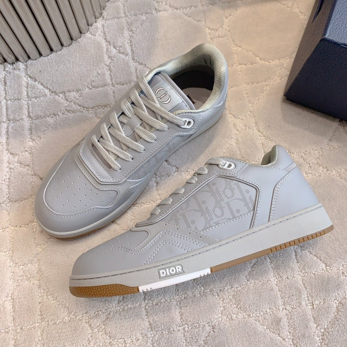 CD B27 Low-Top Sneaker Grey Print Calfskin