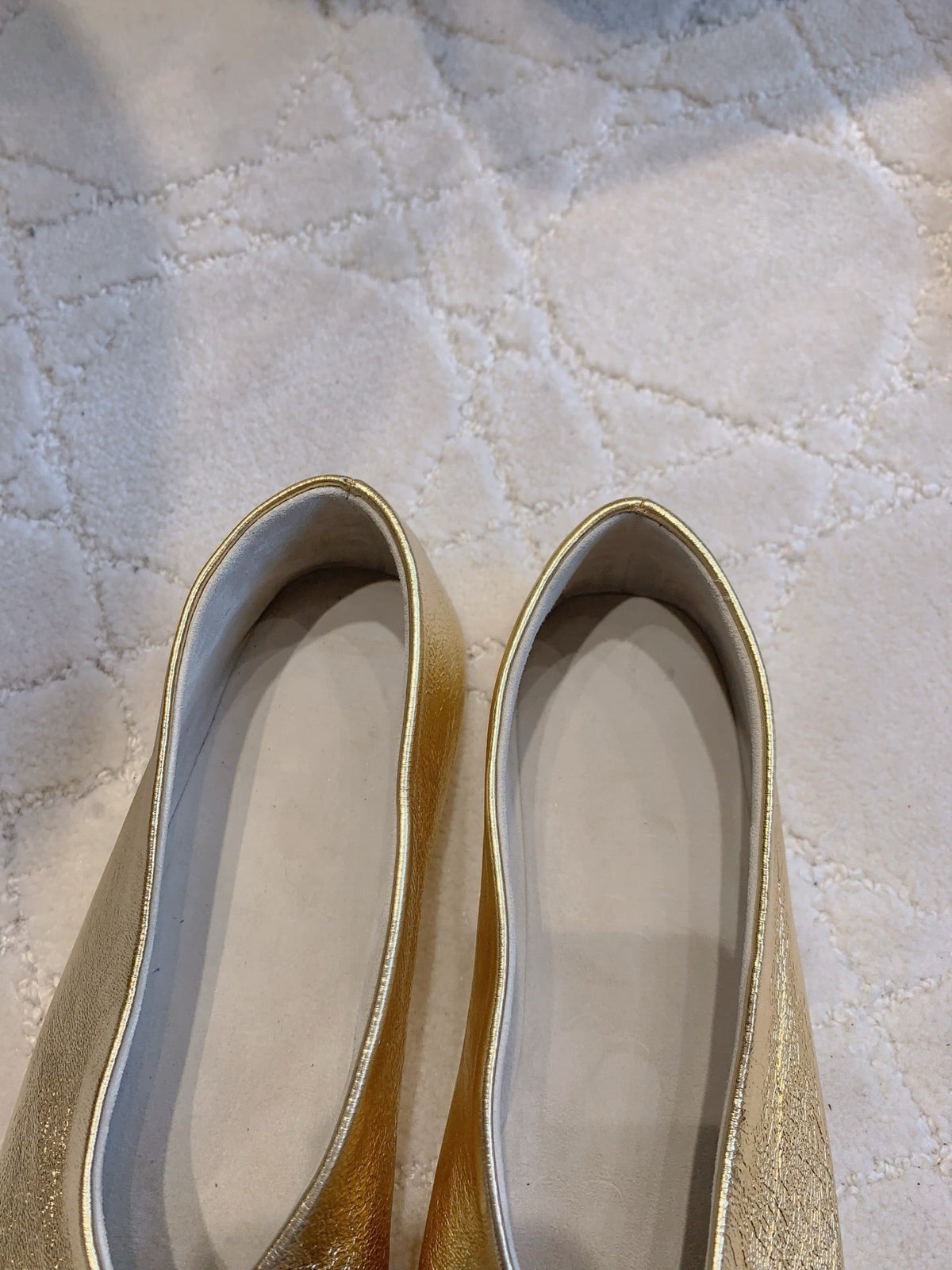The Row 2025 Ballet Flat Gold Sheepskin 557425