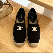 Celine 2026 Bow-Shaped Flat Loafers Canvas 807211