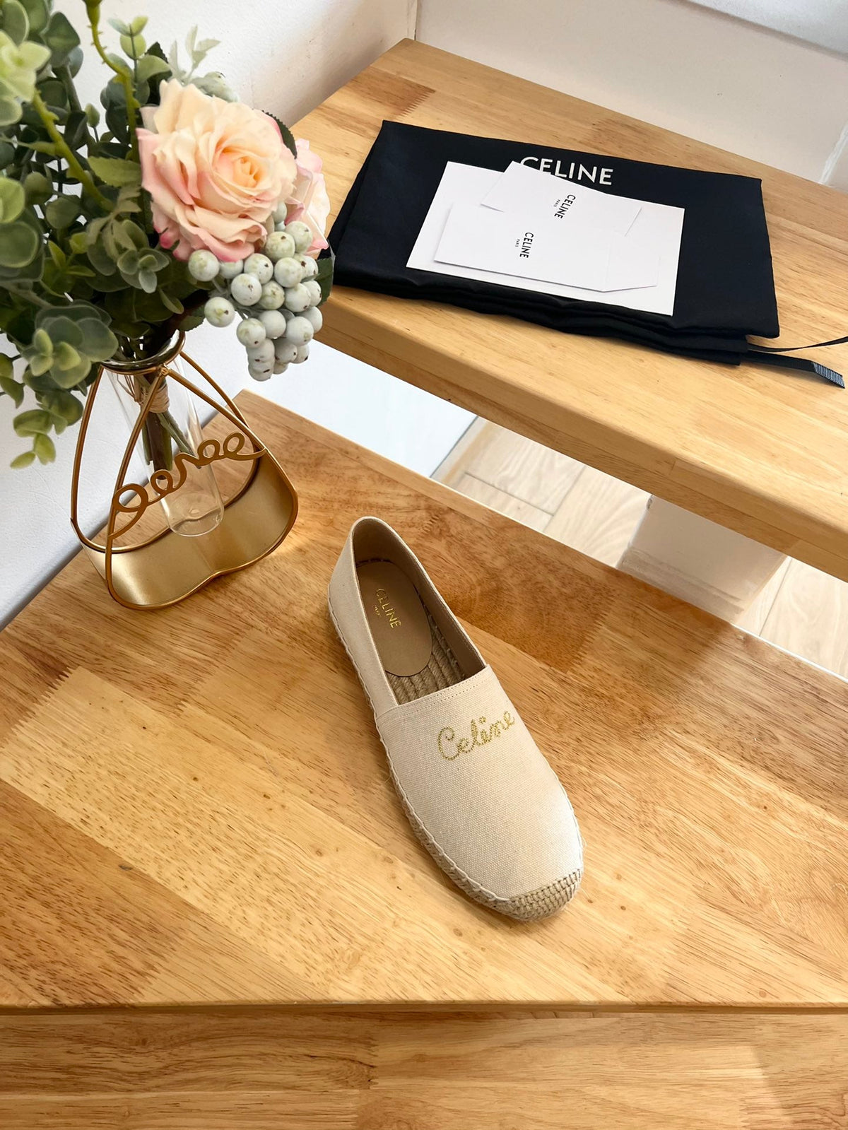 Celine 2026 Taillat Flat Loafers Canvas 807217