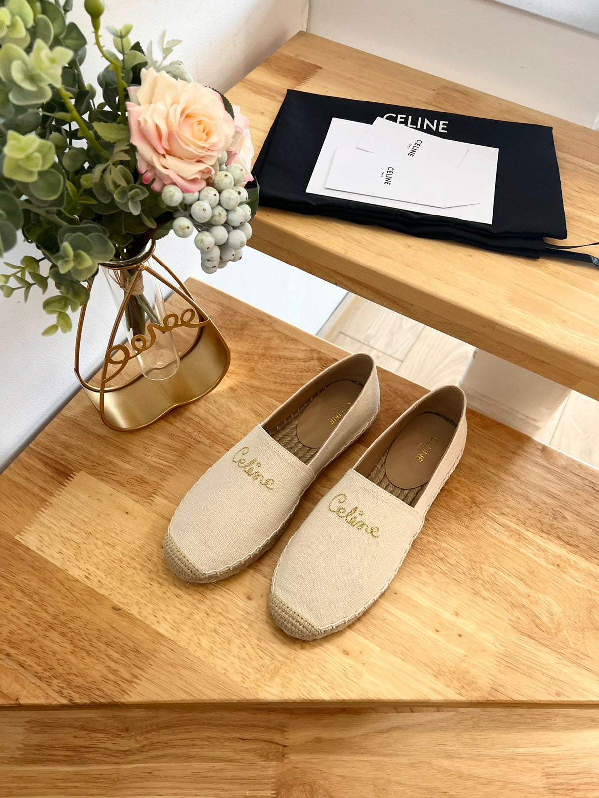 Celine 2026 Taillat Flat Loafers Canvas 807217