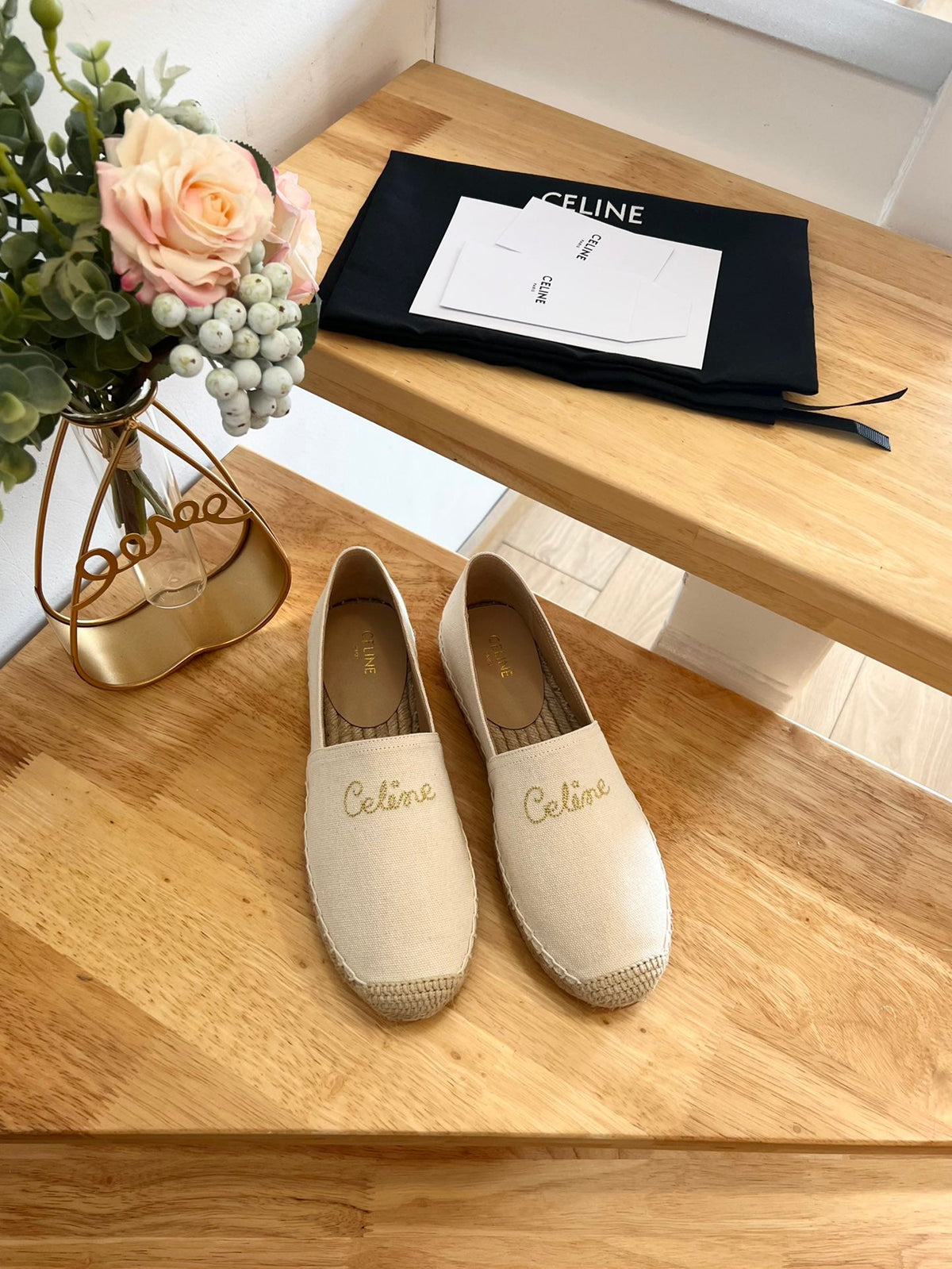 Celine 2026 Taillat Flat Loafers Canvas 807217