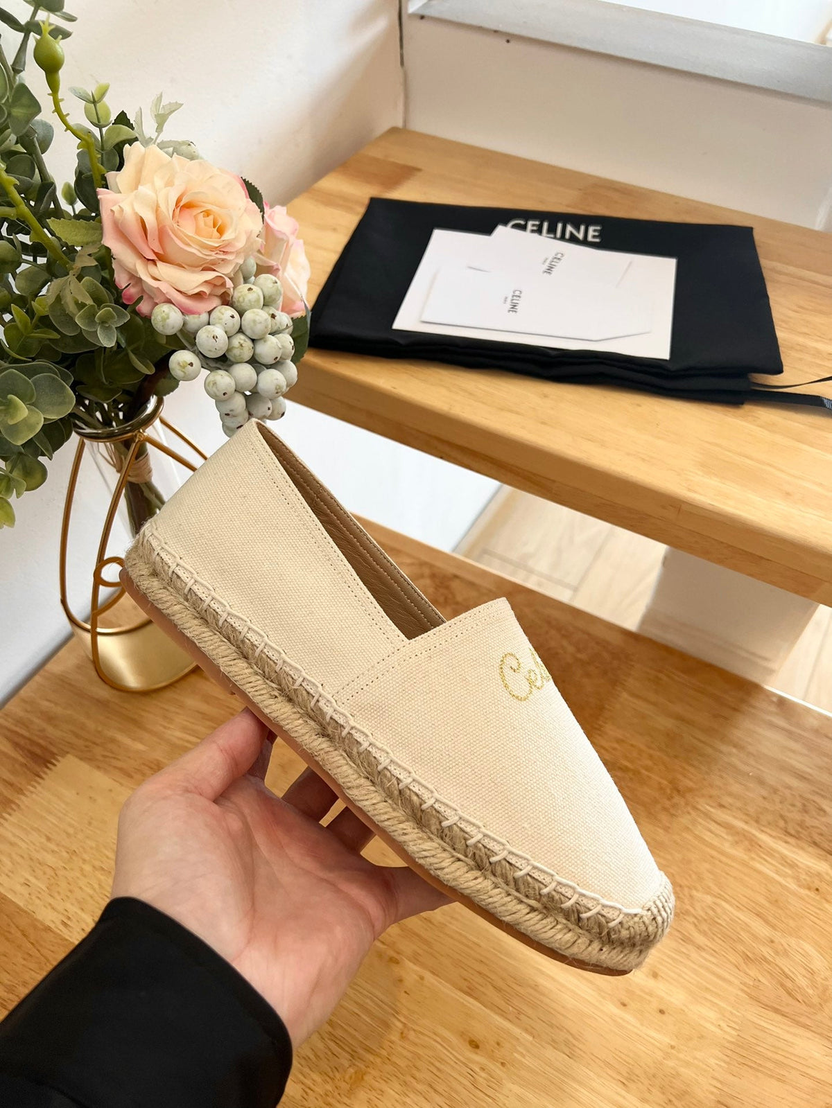 Celine 2026 Taillat Flat Loafers Canvas 807217