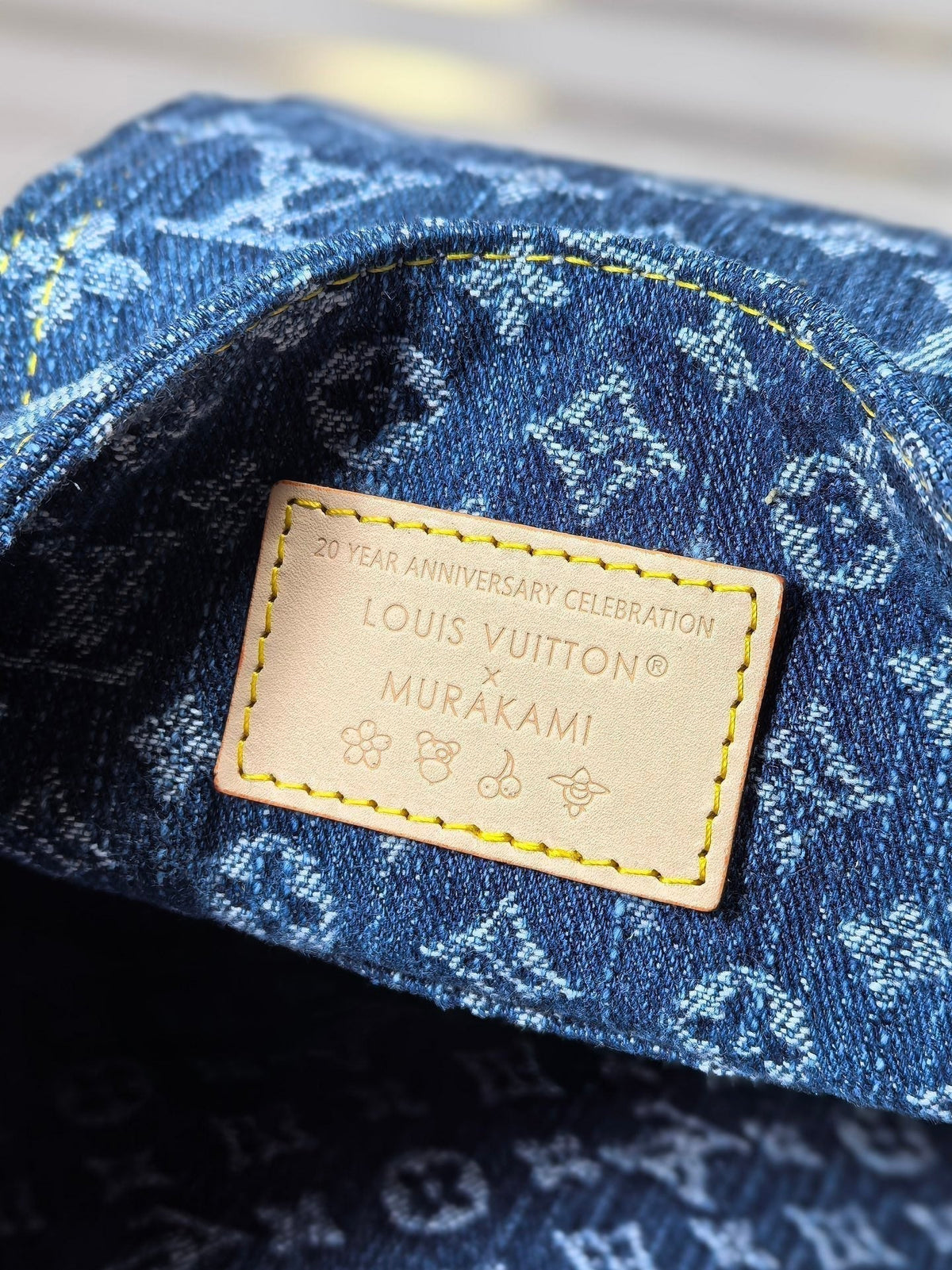 LV X TM VENICE NM Backpack Blue Cherry Denim Cowhide 256276