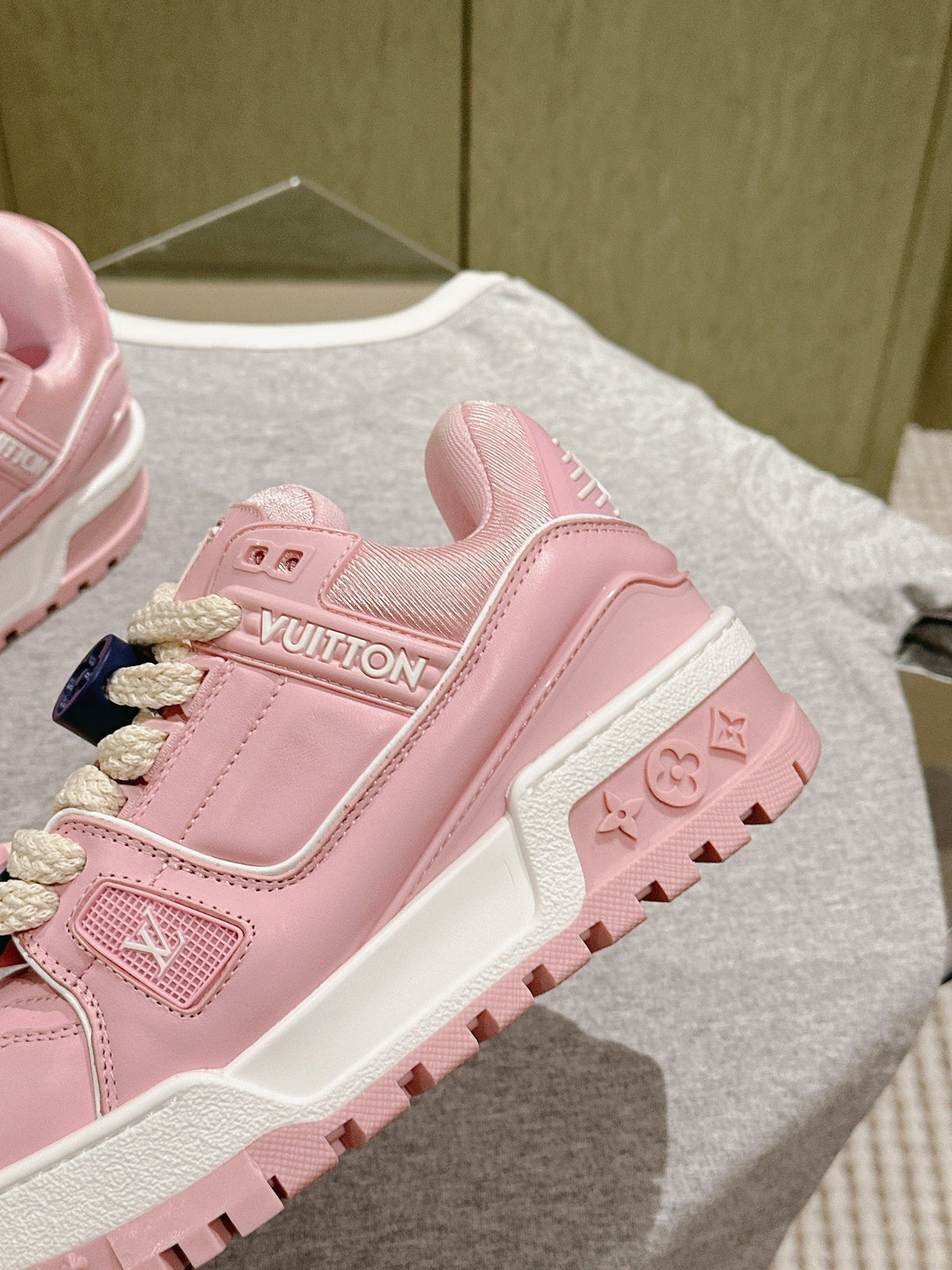 LV Trainer Maxi Sneaker Pink Pastel Lambskin