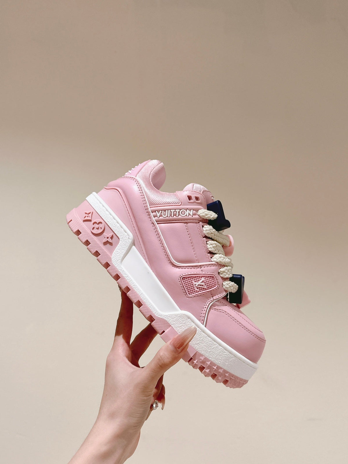 LV Trainer Maxi Sneaker Pink Pastel Lambskin