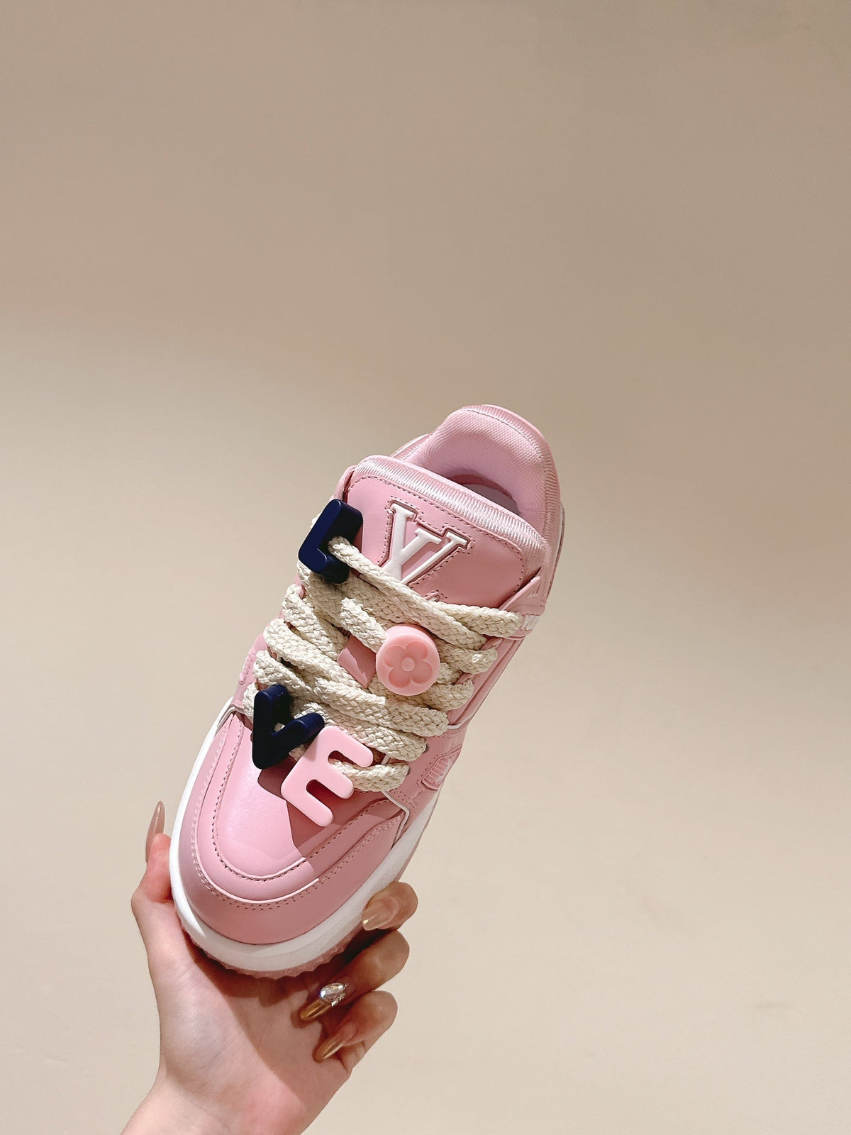 LV Trainer Maxi Sneaker Pink Pastel Lambskin