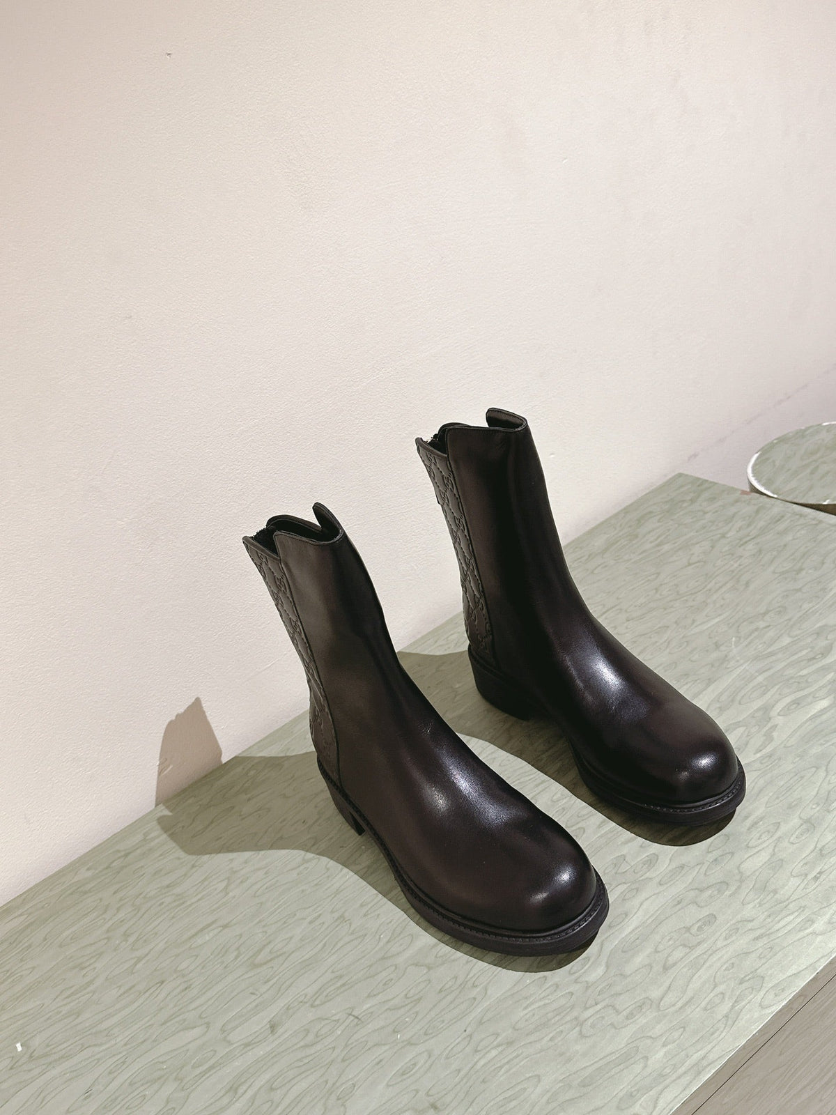 Gucci Riding Ankle Boot Black Sheepskin 484878