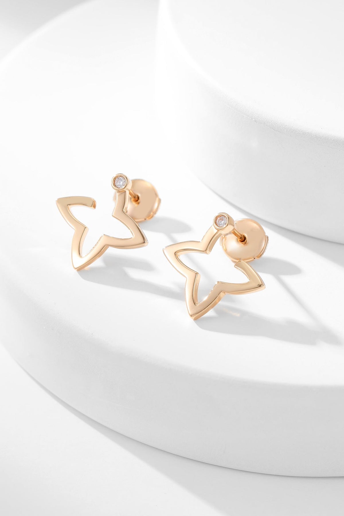 BLOSSOM STUD STAR DIAMOND EARRINGS