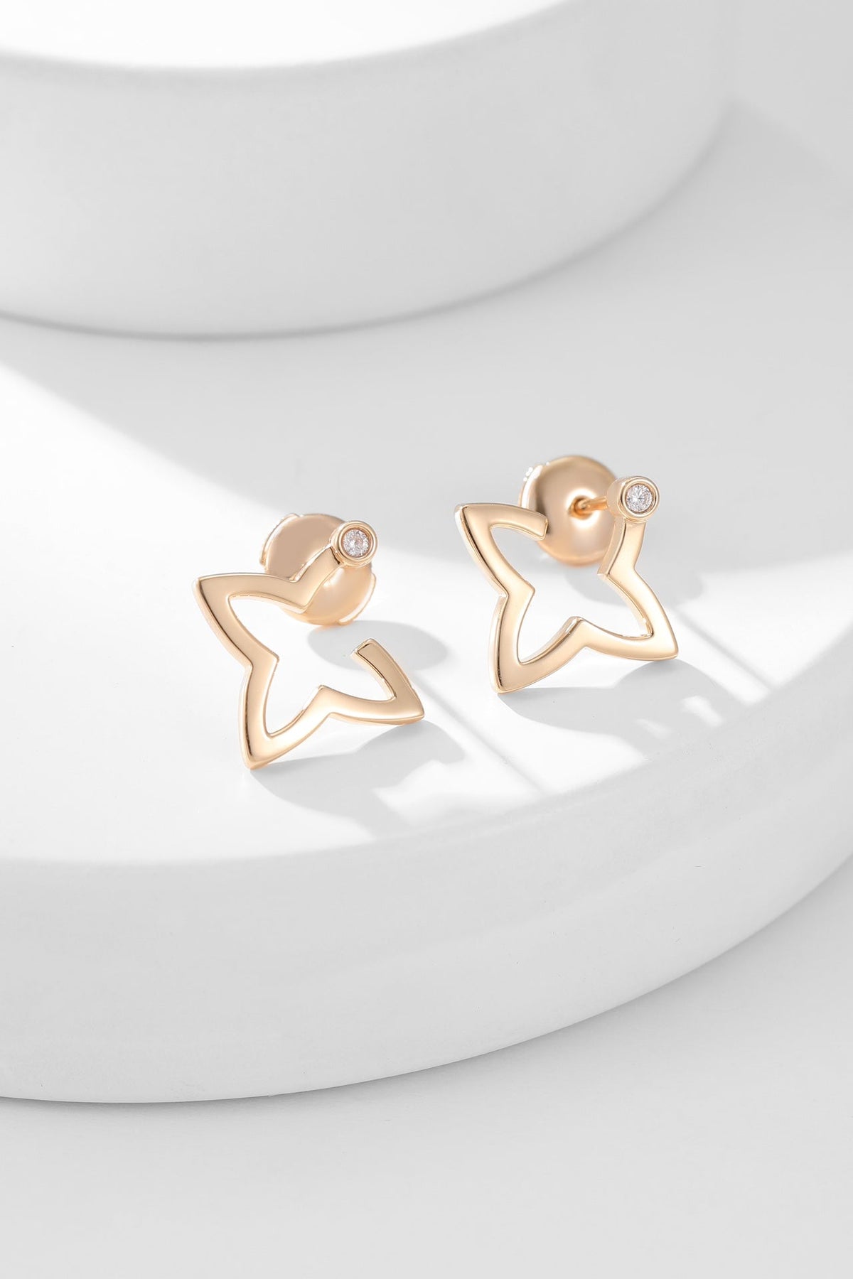 BLOSSOM STUD STAR DIAMOND EARRINGS