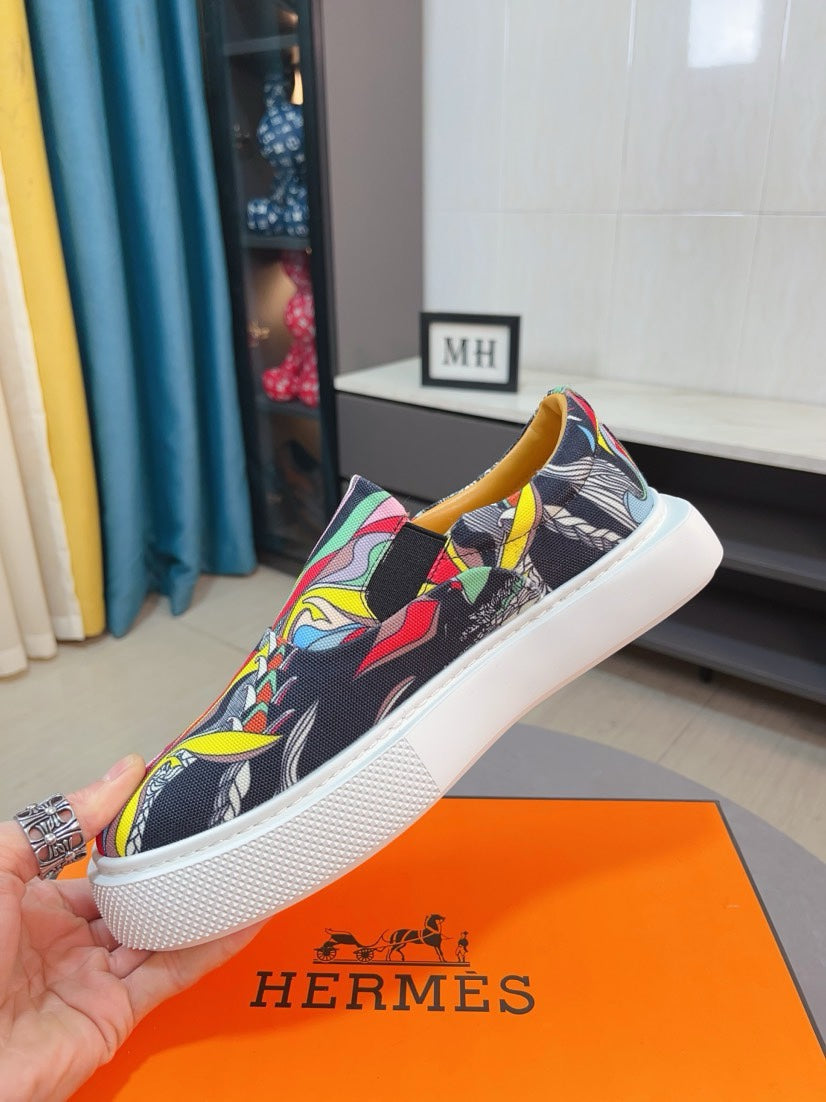 HM LANCE SLIP-ON SNEAKER MULTICOLOR-INDIGO DENIM