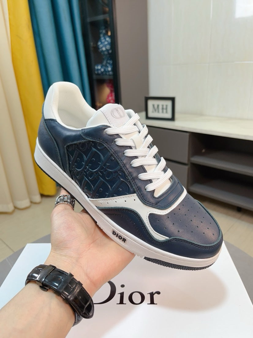 CD B27 LOW-TOP SNEAKER NAVY MONOGRAM CALFSKIN