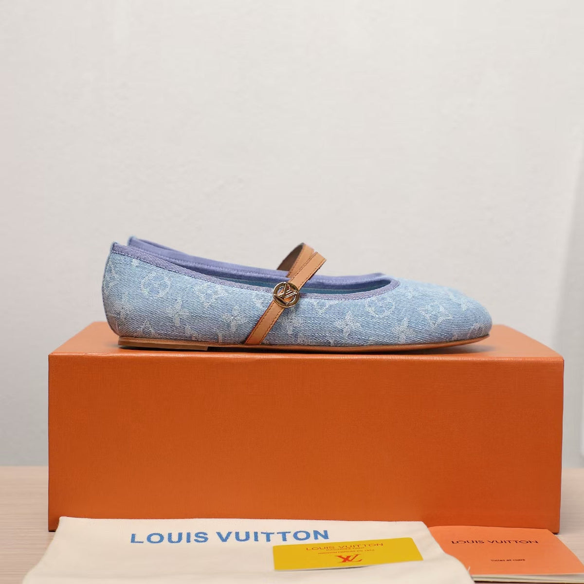 LV 25C Romy Flat Blue Pastel Monogram Denim Fabric 218302