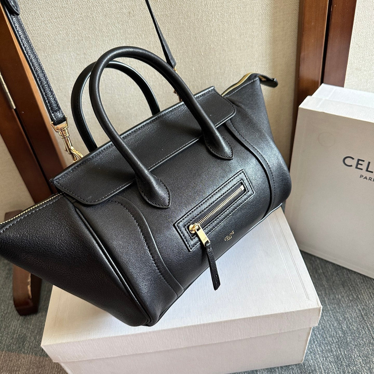 Celine 2026 Luggage Shiny Lambskin 276248
