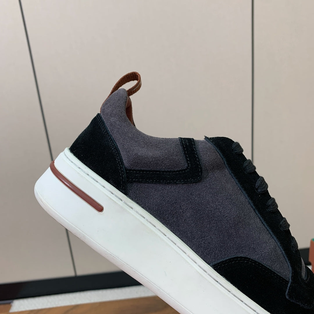 LP NEWPORT WALK SNEAKERS BLACK AND LEAD SUEDE