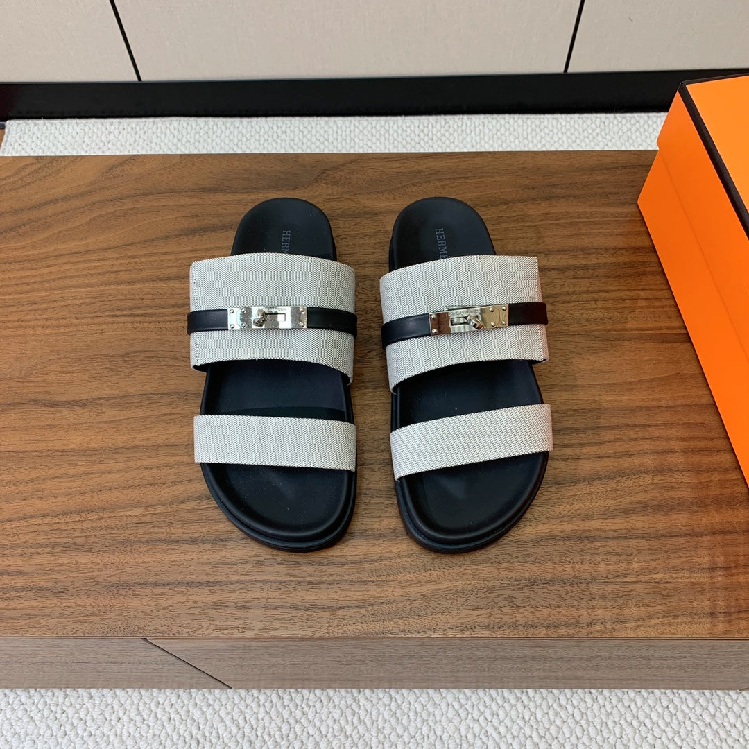 HM Jackson Sandal Grey Calfskin 294044