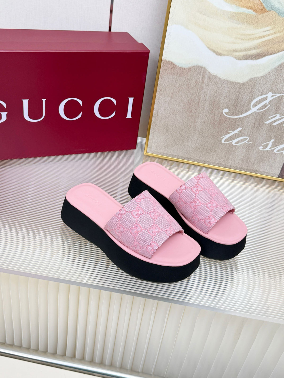 Gucci 2026 Platform Sandals Canvas 987007