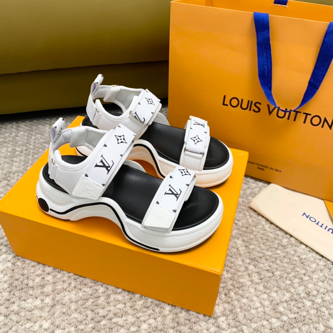 Louis Vuitton 2026 Archlight Flat Sandals 70mm Leather 787683