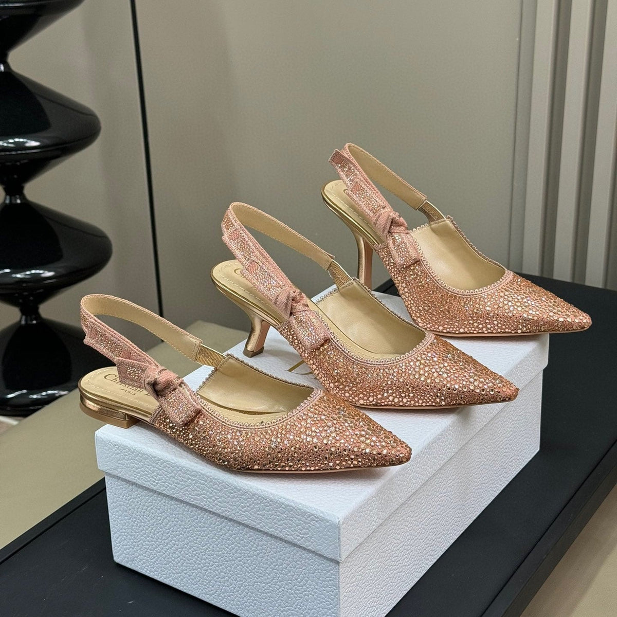 J'Adior Slingback Pink-tone Cotton Microbeads