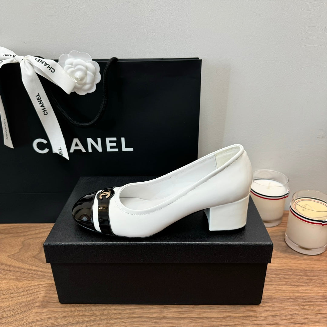 CC High Heels White Lambskin