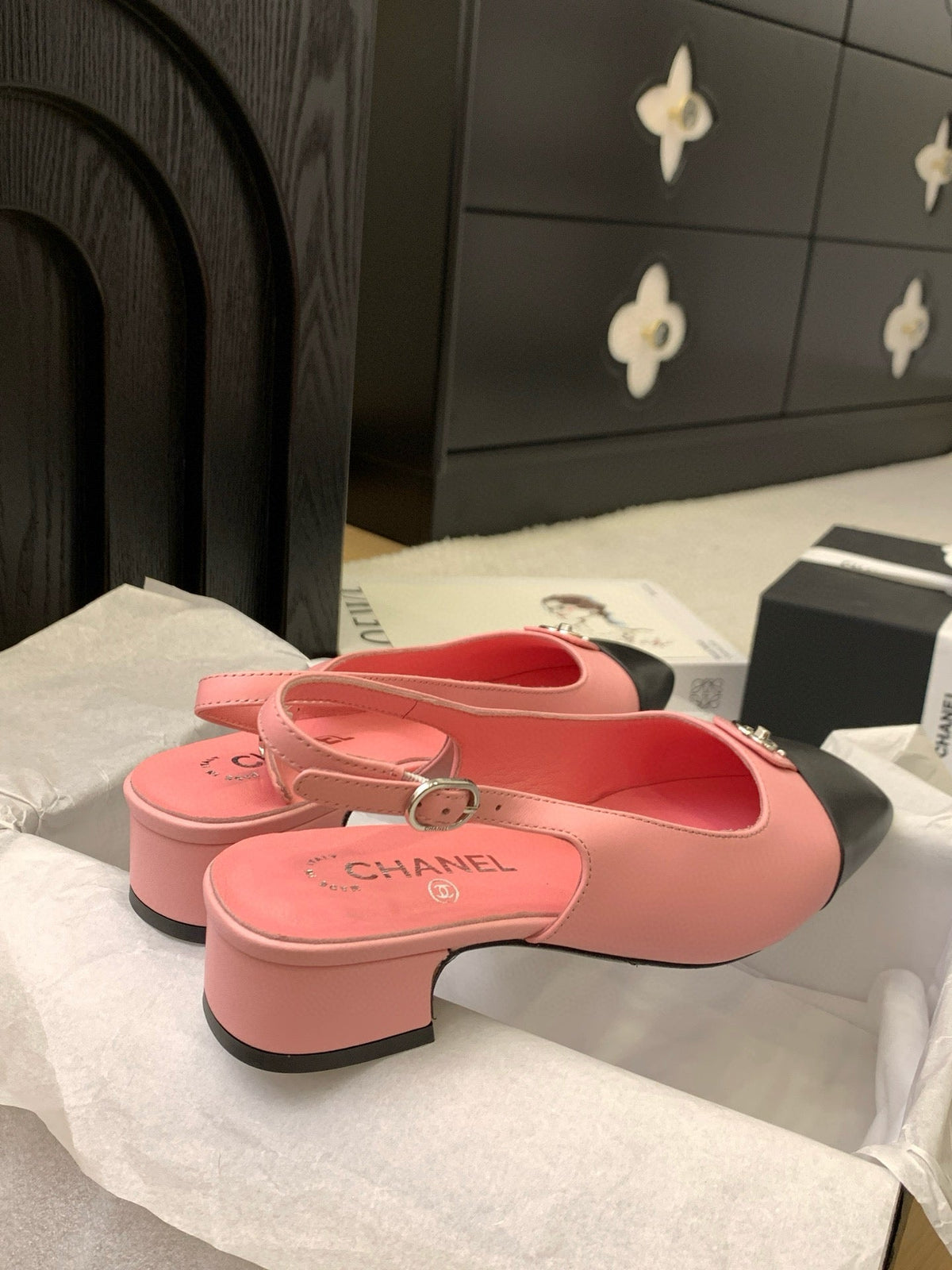 CC 25K Slingback Flat Calfskin