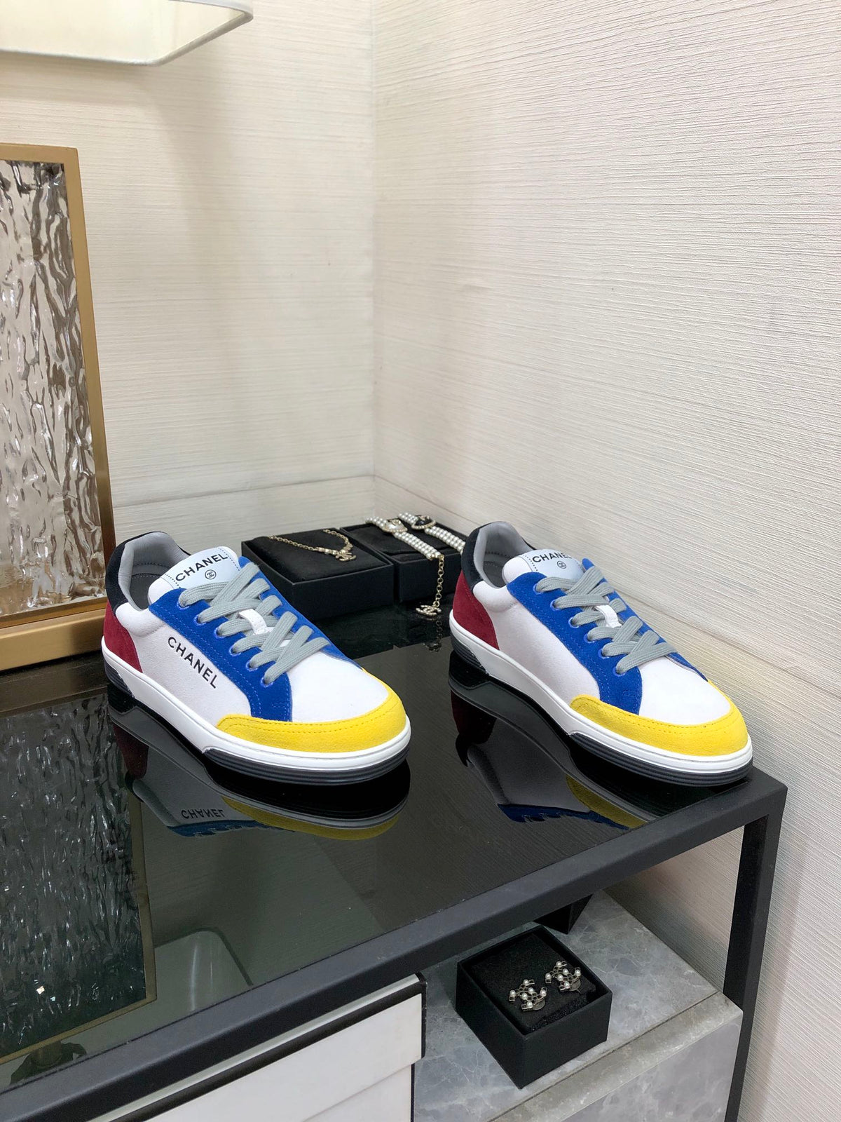 CC Sneaker Metis Casual Blue Yellow Mix Black Red Sude