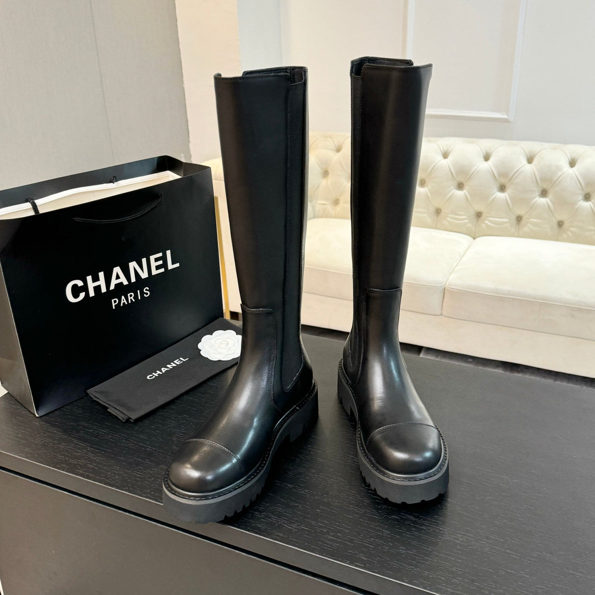 CC Chelsea High Boots Black Cowhide