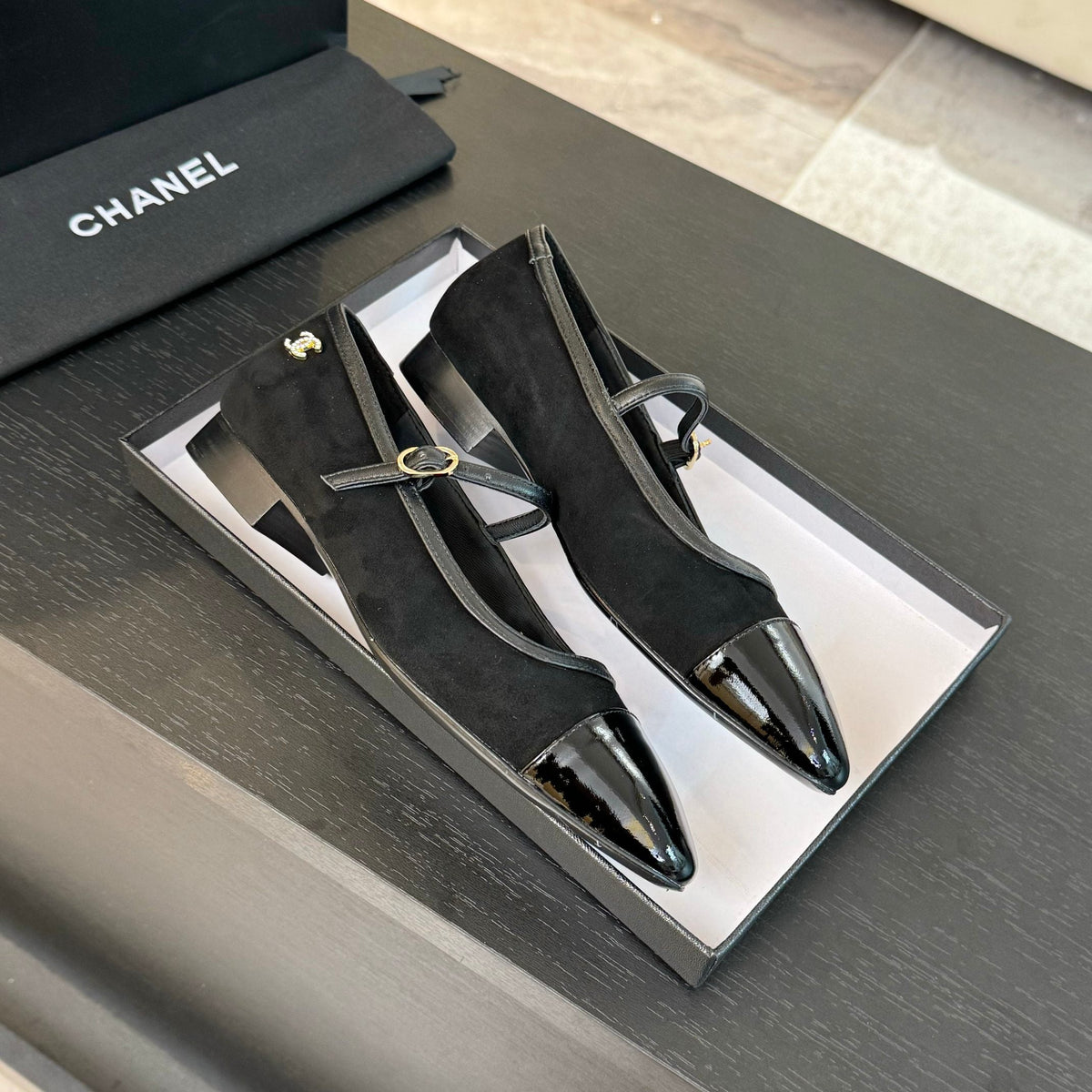 CC Mary Jane Black Suede